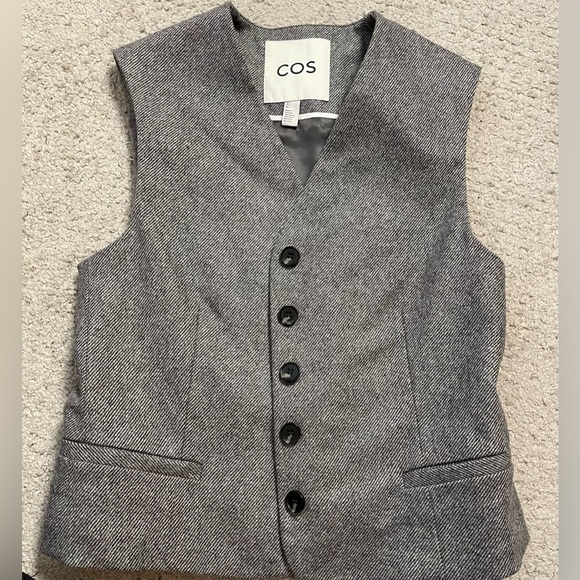 COS Wool-Blend Tailored Vest - Size 2 - Picture 2 of 3